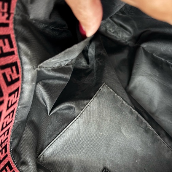 Fendi Red and Black Logo Tote - Picture 6 of 11